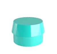 6 CAPPETTE MICRO VERDEACQUA (RITENZIONE FORTE) (foro interno ridotto per sfere Ø 1,6 mm) - 1100g