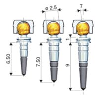 PIVOT FLEX Normo con rivestimento TiN (lunghezza 7 mm)